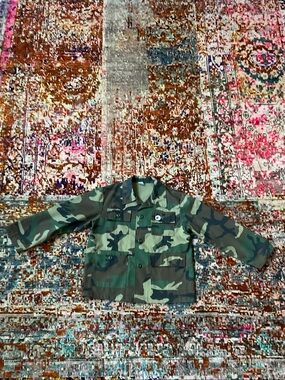 Kids Camouflage Jean Jacket - Green Camo
